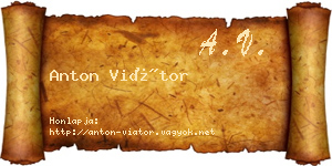 Anton Viátor névjegykártya